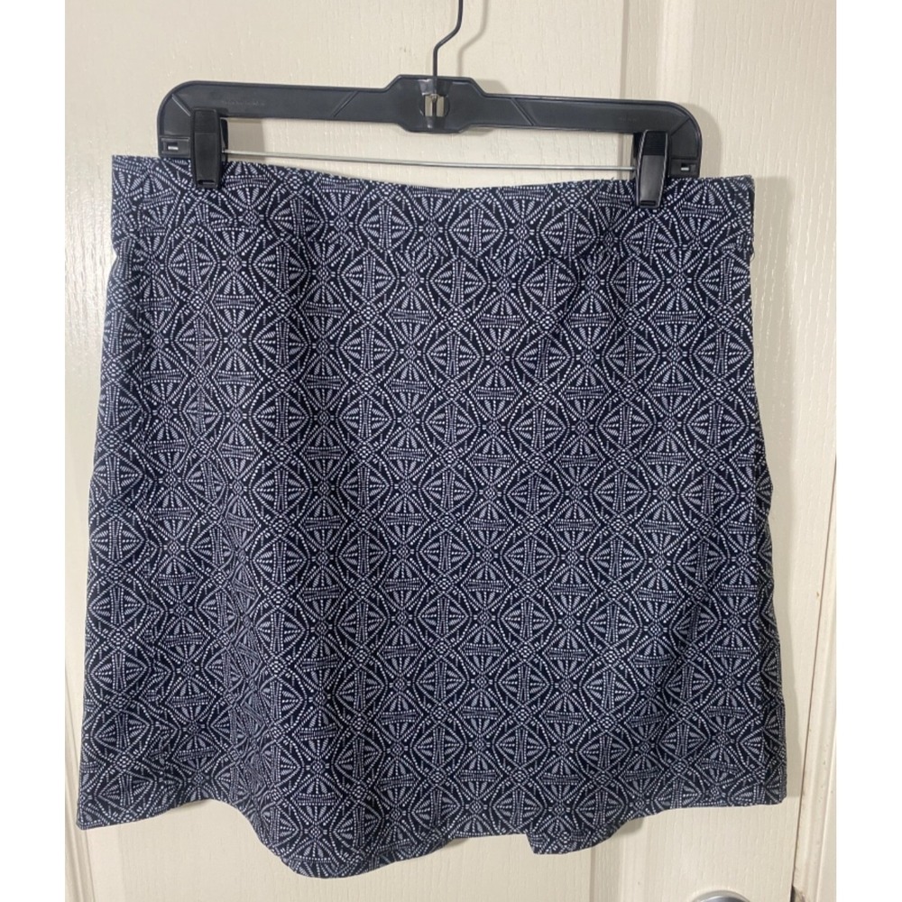 Rip Skirt Hawaii Womens Large Black Pearl‎ Batik Geometric Resort Beach Length 2